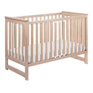 Łóżeczko drewniane z barierką IWI natural
