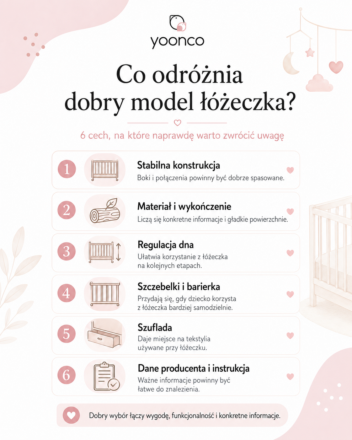 co odróżnia dobry model Łóżeczka drewnianego dla dziecka
